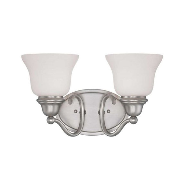 Savoy House Yates 2-Light Bathroom Vanity Light, Pewter