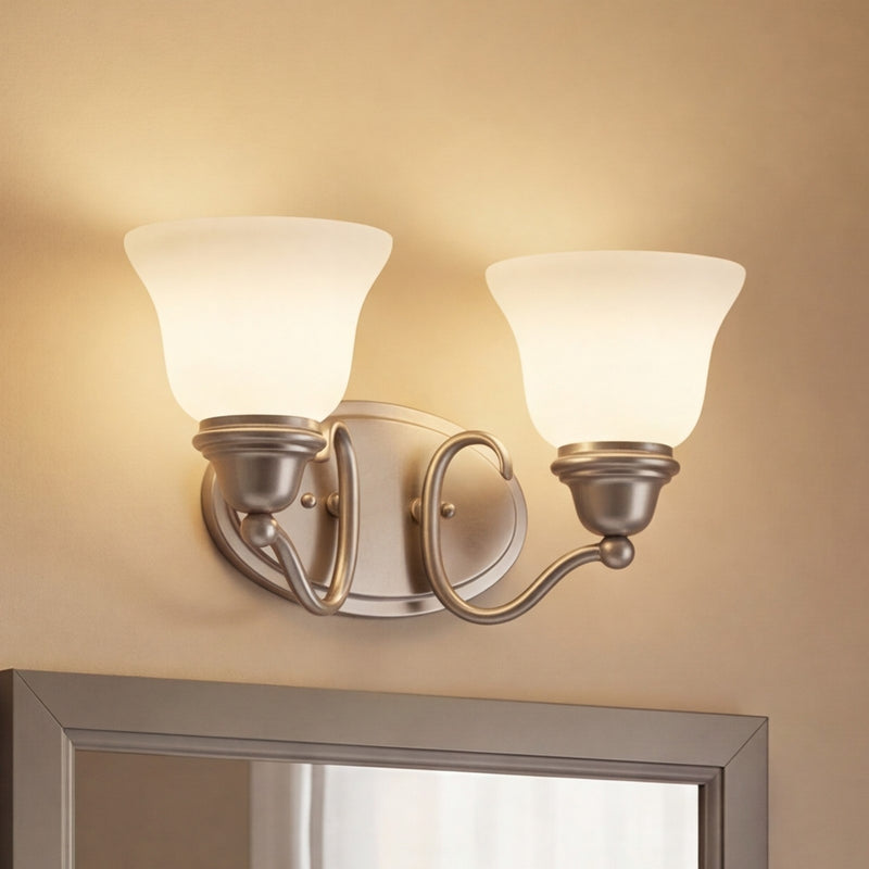 Savoy House Yates 2-Light Bathroom Vanity Light, Pewter