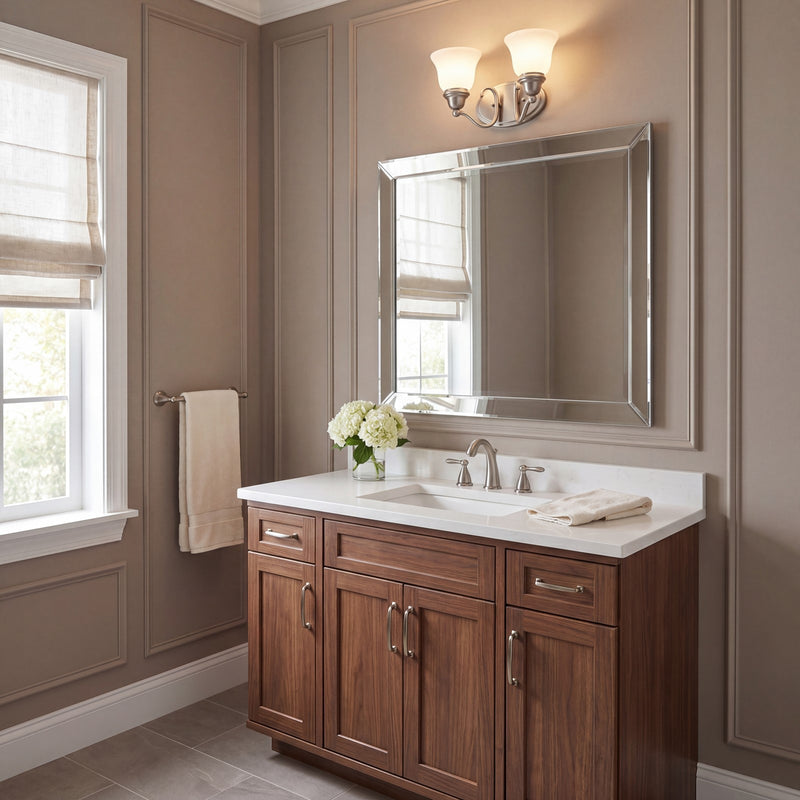 Savoy House Yates 2-Light Bathroom Vanity Light, Pewter