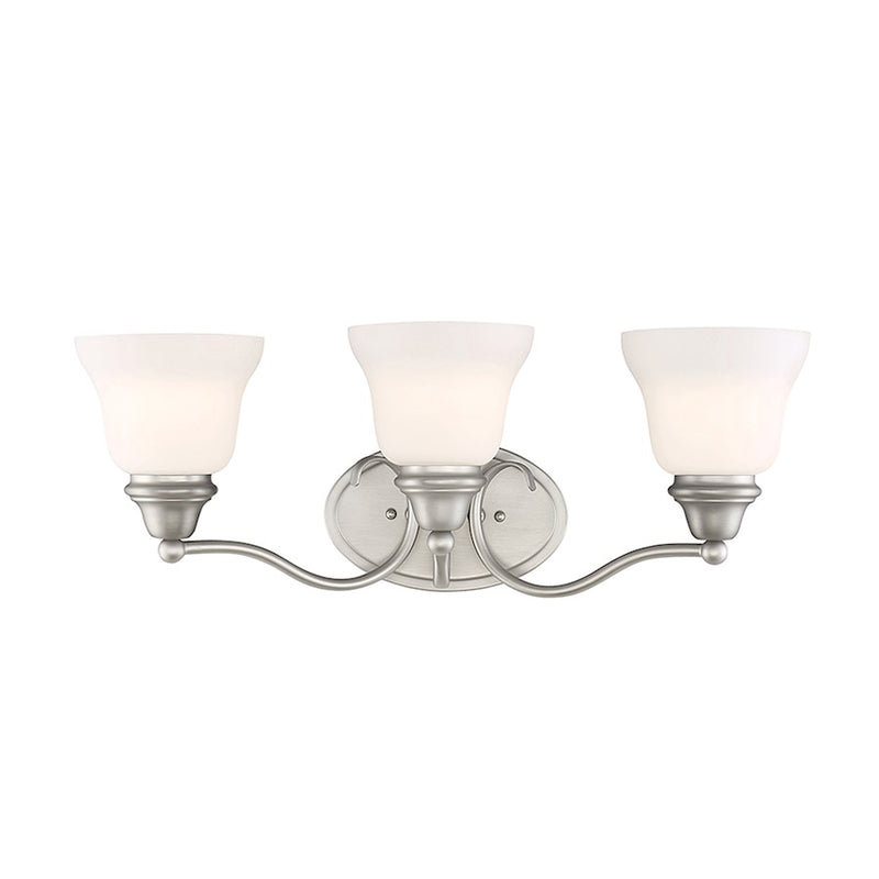 Savoy House Yates 3-Light Bathroom Vanity Light, Pewter