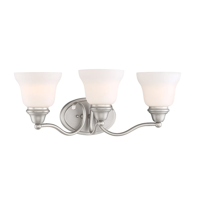 Savoy House Yates 3-Light Bathroom Vanity Light, Pewter