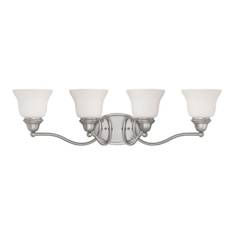 Savoy House Yates 4-Light Bathroom Vanity Light, Pewter