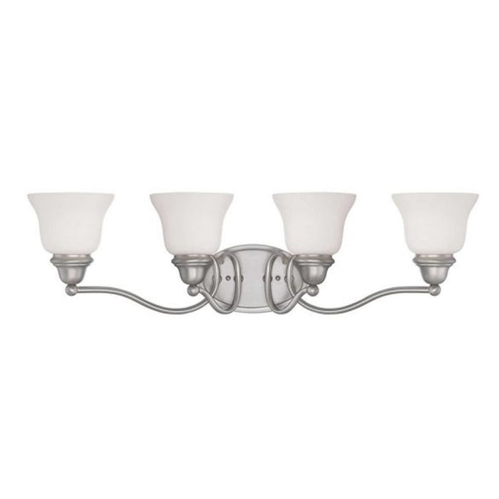 Savoy House Yates 4-Light Bathroom Vanity Light, Pewter - 8-6837-4-69