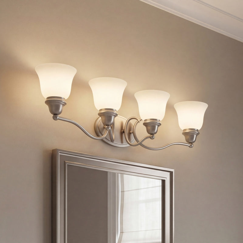 Savoy House Yates 4-Light Bathroom Vanity Light, Pewter