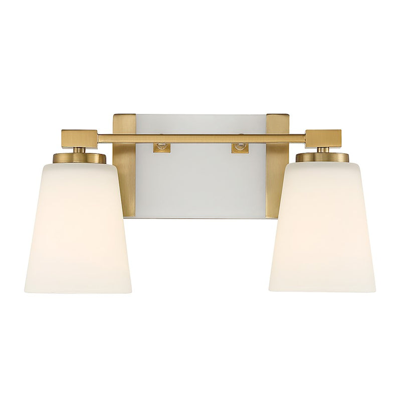 Savoy House Darby 2-Light Bathroom Vanity Light, Warm Brass