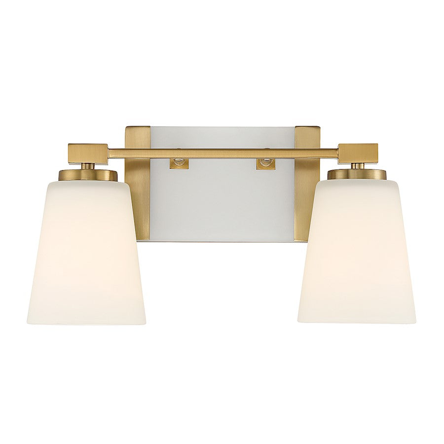 Savoy House Darby 2-Light Bathroom Vanity Light, Warm Brass - 8-6901-2-322