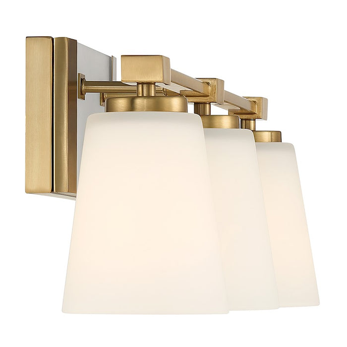 Savoy House Darby 3-Light Bathroom Vanity Light, Warm Brass