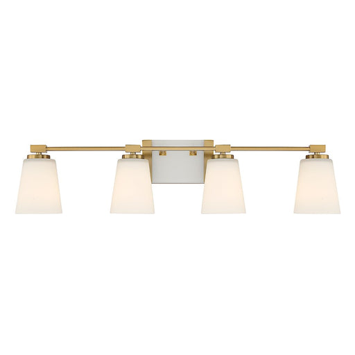 Savoy House Darby 4-Light Bathroom Vanity Light, Warm Brass - 8-6901-4-322