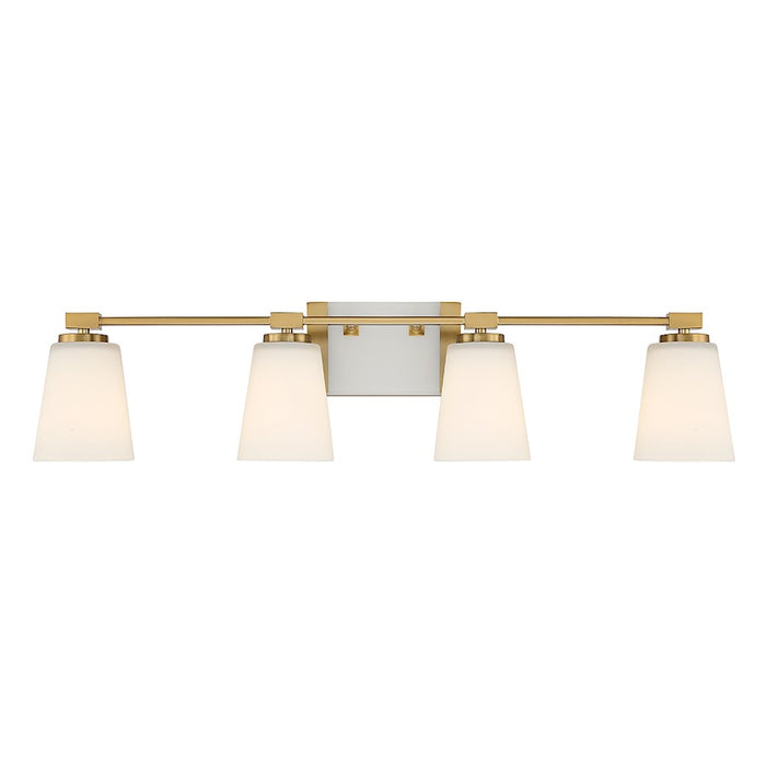 Savoy House Darby 4-Light Bathroom Vanity Light, Warm Brass - 8-6901-4-322