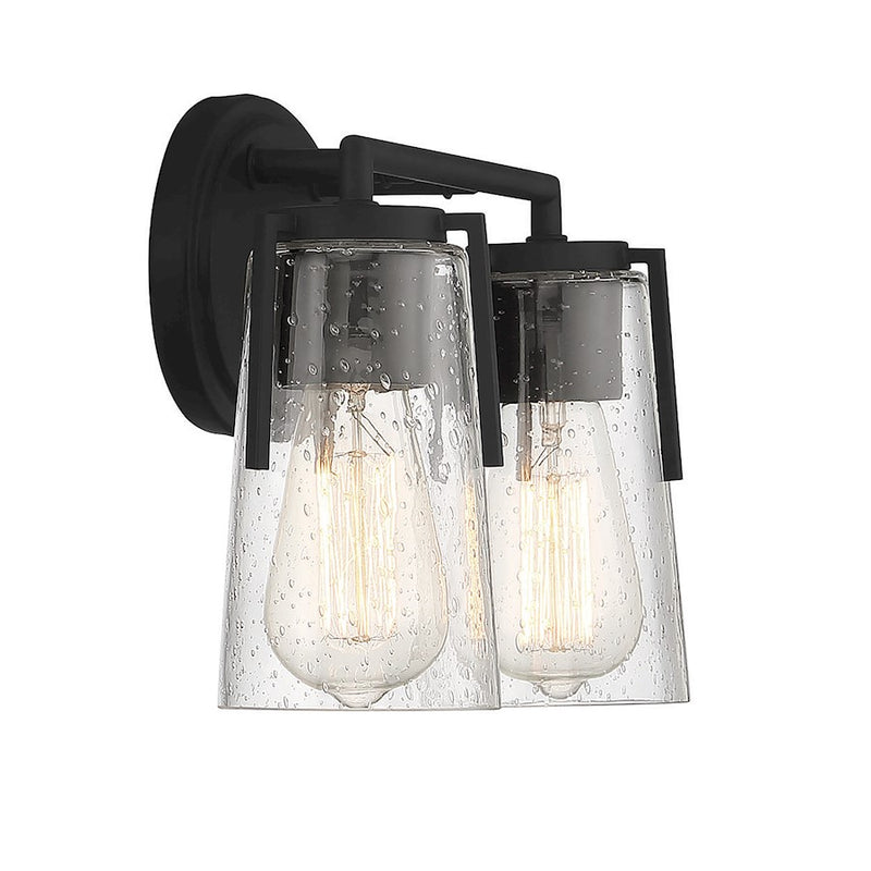 Savoy House Sacremento 2-Light Bathroom Vanity Light, Black