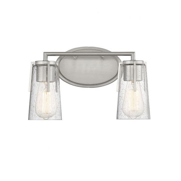 Savoy House Sacremento 2-Light Bathroom Vanity Light, Satin Nickel - 8-7045-2-SN