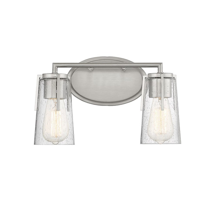 Savoy House Sacremento 2-Light Bathroom Vanity Light, Satin Nickel