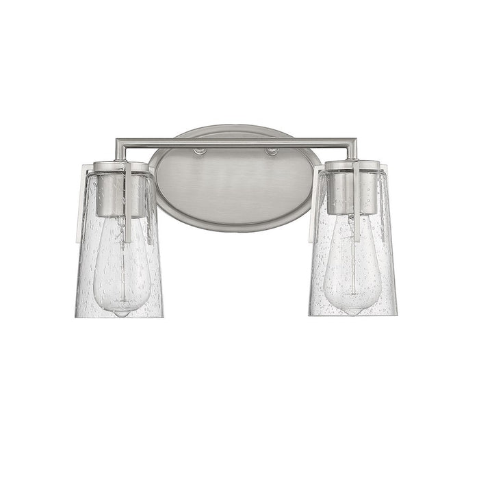 Savoy House Sacremento 2-Light Bathroom Vanity Light, Satin Nickel