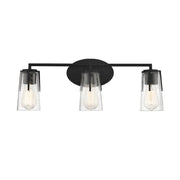Savoy House Sacremento 3-Light Bathroom Vanity Light, Black - 8-7045-3-BK