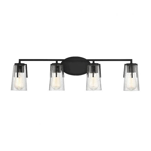 Savoy House Sacremento 4-Light Bathroom Vanity Light, Black - 8-7045-4-BK