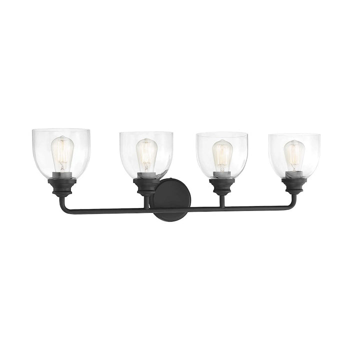 Savoy House Vale 4-Light Bathroom Vanity Light, Black