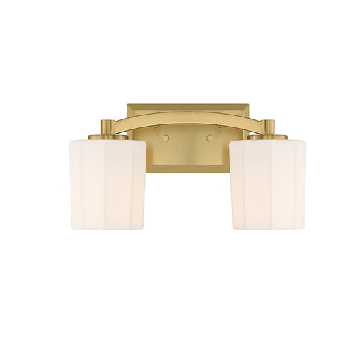 Savoy House Whitney 2-Light Bathroom Vanity Light, Warm Brass - 8-7710-2-322