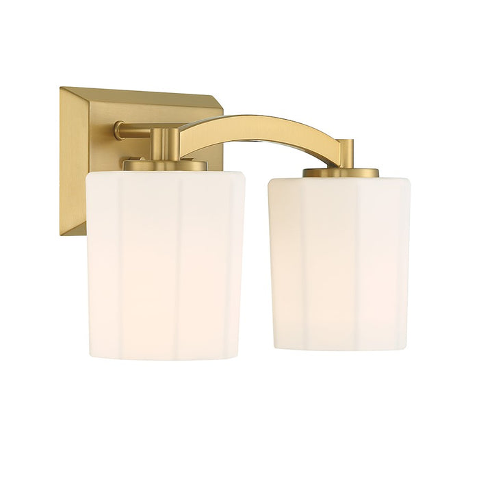 Savoy House Whitney 2-Light Bathroom Vanity Light, Warm Brass