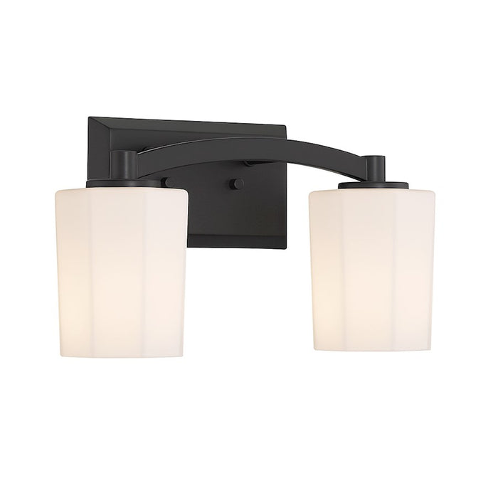 Savoy House Whitney 2-Light Bathroom Vanity Light, Matte Black