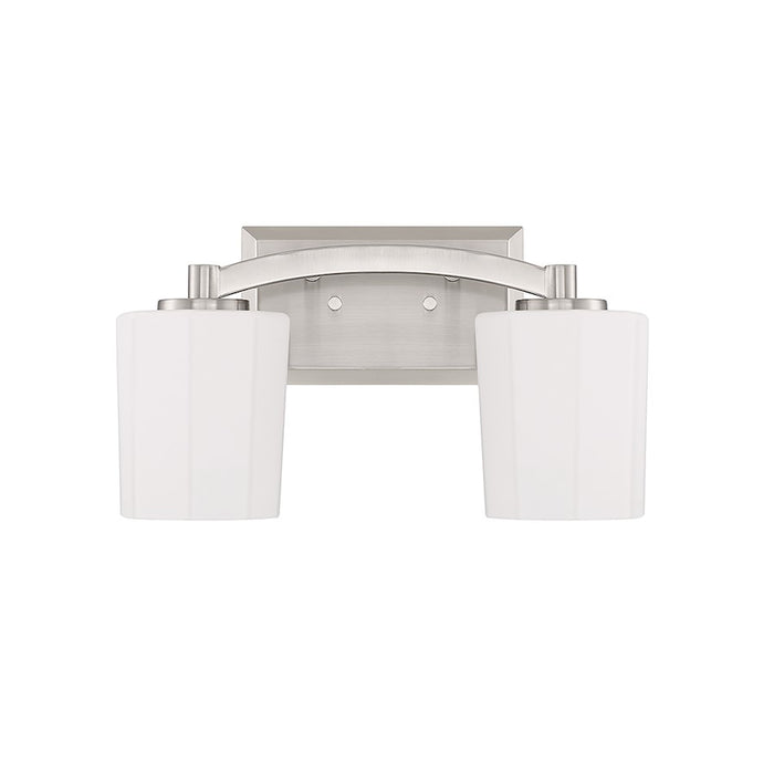 Savoy House Whitney 2-Light Bathroom Vanity Light, Satin Nickel