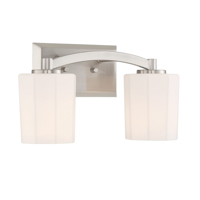 Savoy House Whitney 2-Light Bathroom Vanity Light, Satin Nickel