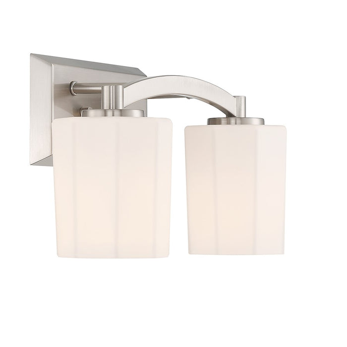 Savoy House Whitney 2-Light Bathroom Vanity Light, Satin Nickel