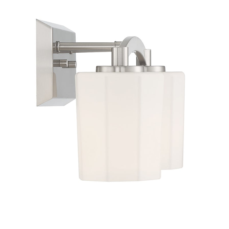 Savoy House Whitney 2-Light Bathroom Vanity Light, Satin Nickel
