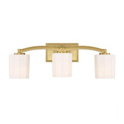 Savoy House Whitney 3-Light Bathroom Vanity Light, Warm Brass - 8-7710-3-322