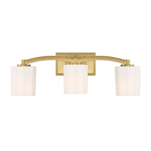 Savoy House Whitney 3-Light Bathroom Vanity Light, Warm Brass - 8-7710-3-322