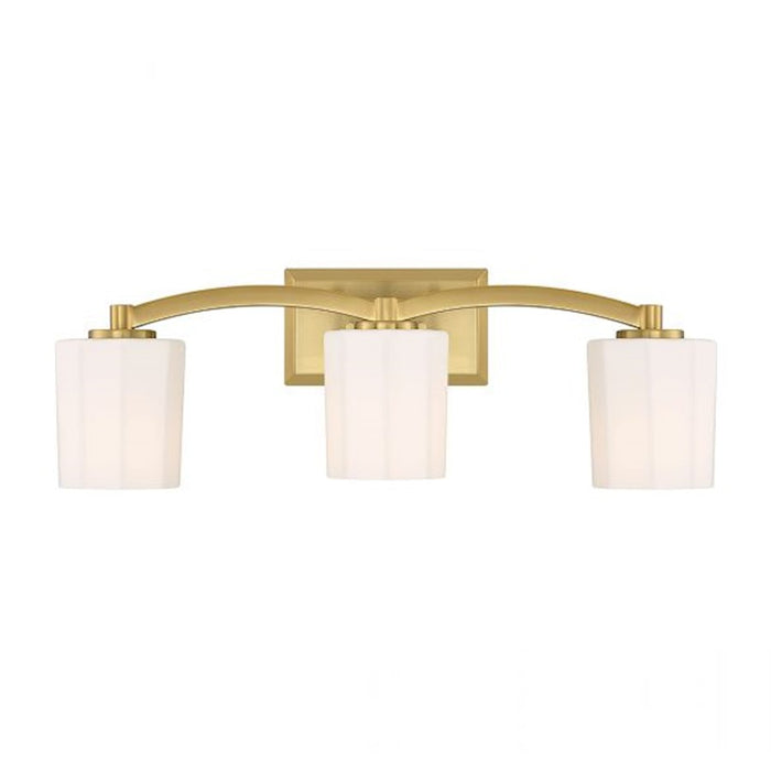 Savoy House Whitney 3-Light Bathroom Vanity Light, Warm Brass - 8-7710-3-322