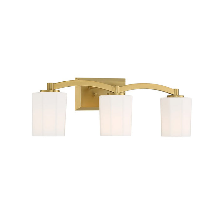 Savoy House Whitney 3-Light Bathroom Vanity Light, Warm Brass