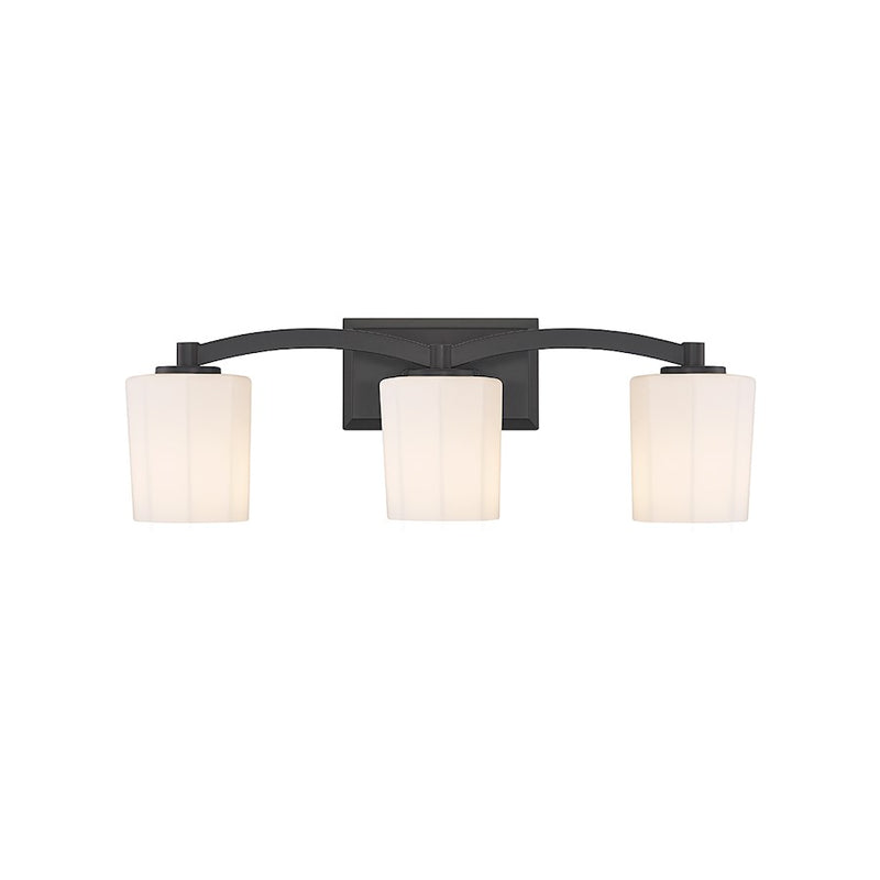 Savoy House Whitney 3-Light Bathroom Vanity Light, Matte Black - 8-7710-3-BK