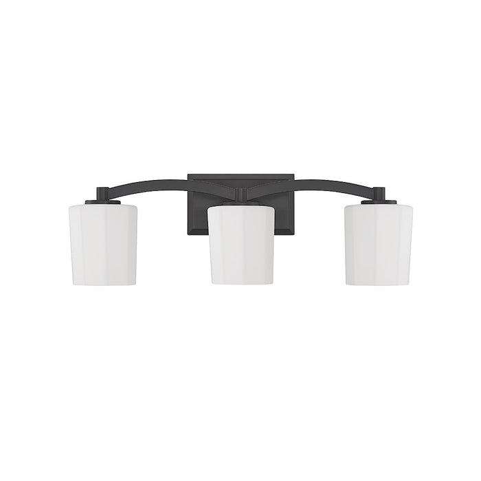 Savoy House Whitney 3-Light Bathroom Vanity Light, Matte Black