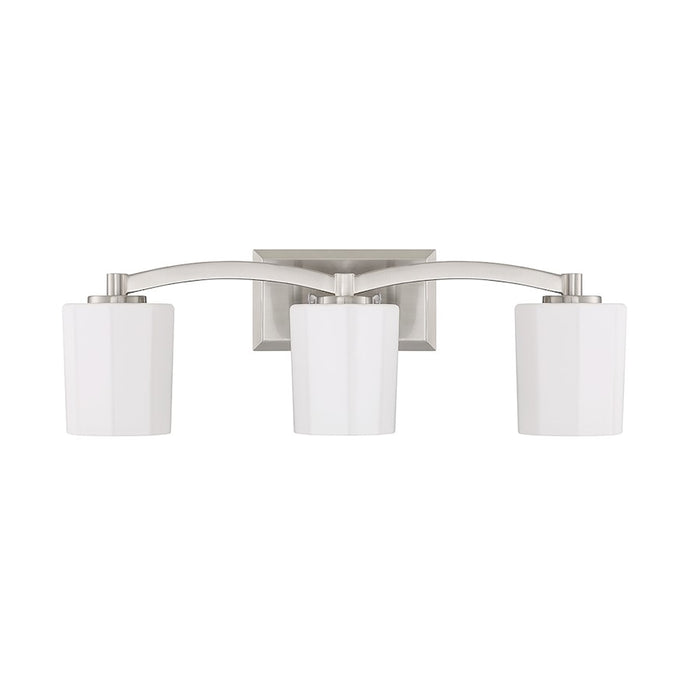 Savoy House Whitney 3-Light Bathroom Vanity Light, Satin Nickel