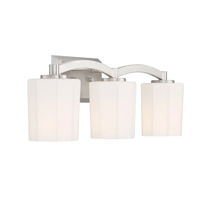 Savoy House Whitney 3-Light Bathroom Vanity Light, Satin Nickel