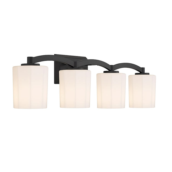 Savoy House Whitney 4-Light Bathroom Vanity Light, Matte Black