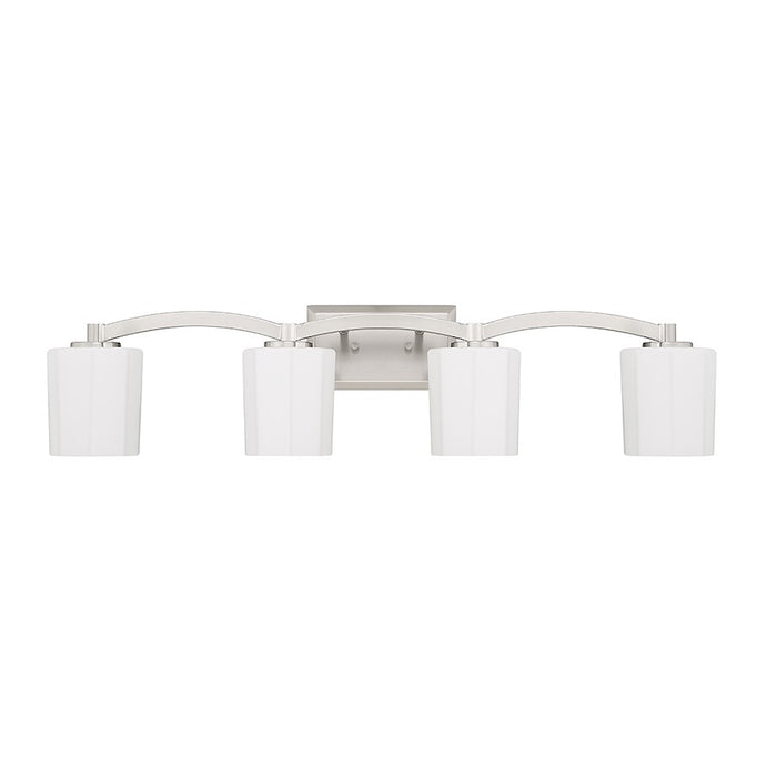 Savoy House Whitney 4-Light Bathroom Vanity Light, Satin Nickel