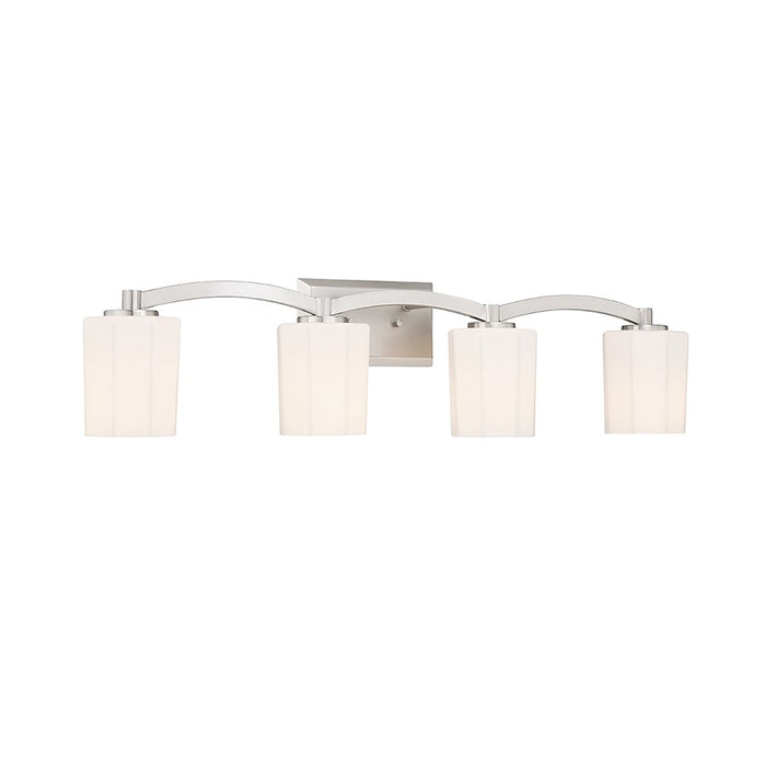 Savoy House Whitney 4-Light Bathroom Vanity Light, Satin Nickel