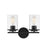 Savoy House Marshall 2-Light Bathroom Vanity Light, Matte Black - 8-8020-2-BK