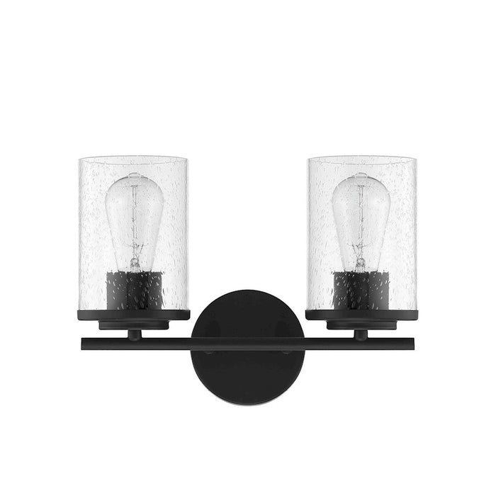 Savoy House Marshall 2-Light Bathroom Vanity Light, Matte Black