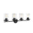 Savoy House Marshall 4-Light Bathroom Vanity Light, Matte Black