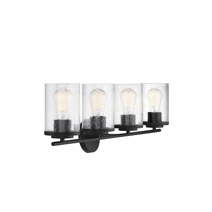 Savoy House Marshall 4-Light Bathroom Vanity Light, Matte Black