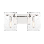 Savoy House Genry 2 Light Bath, Polished Nickel/Handmade Water - 8-8204-2-109