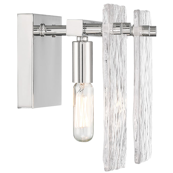 Savoy House Genry 2 Light Bath, Polished Nickel/Handmade Water