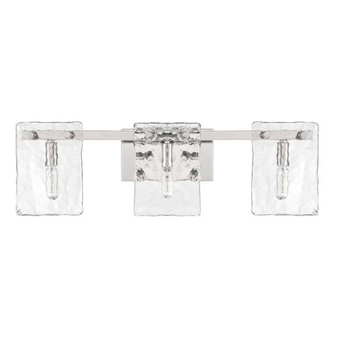 Savoy House Genry 3 Light Bath, Polished Nickel/Handmade Water