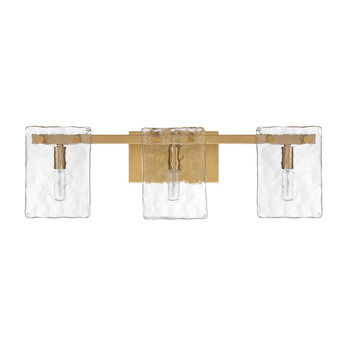 Savoy House Genry 3 Light Bath, Warm Brass/Handmade Water