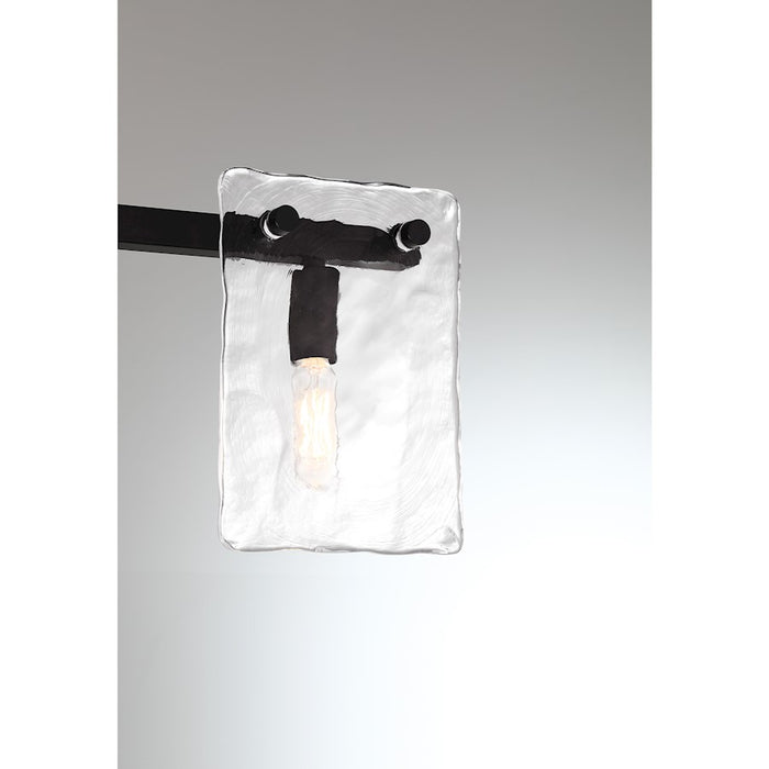 Savoy House Genry 3 Light Bath, Matte Black/Handmade Water