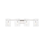 Savoy House Genry 4 Light Bath, Polished Nickel/Handmade Water - 8-8204-4-109