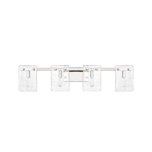 Savoy House Genry 4 Light Bath, Polished Nickel/Handmade Water