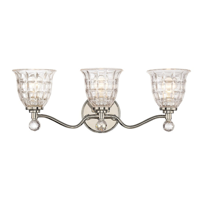 Savoy House Birone 3-Light Bathroom Vanity Light, Polished Nickel - 8-880-3-109